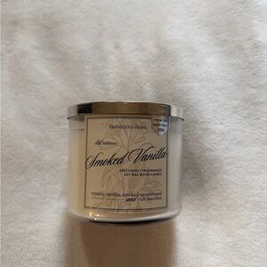 Bath & Body Works Smoked Vanilla Candle with Silver Lid